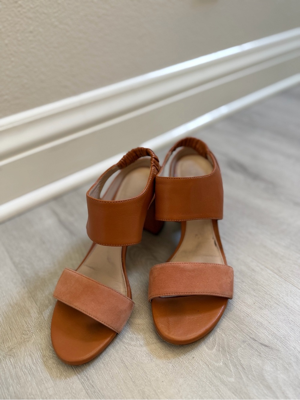 Stuart weitzman Women's Tan Block Heel Sandals